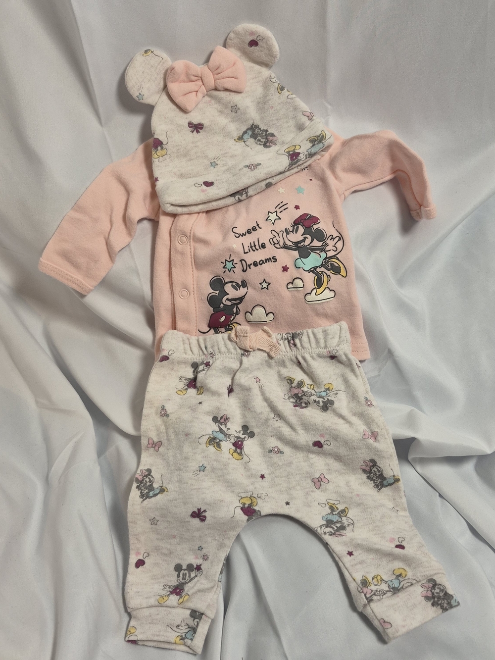 Disney Baby Mickey Minnie Welcome Home 3pc Set NB